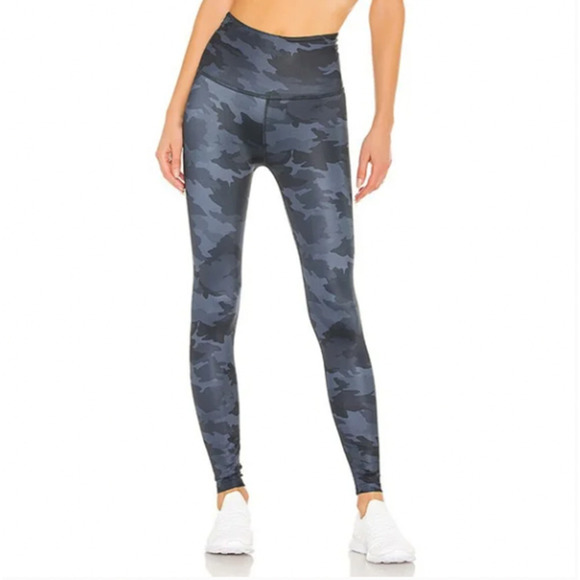 Beyond Yoga Pants - Beyond Yoga Lux High Waisted Blue Black Camo Leggings Size 1X